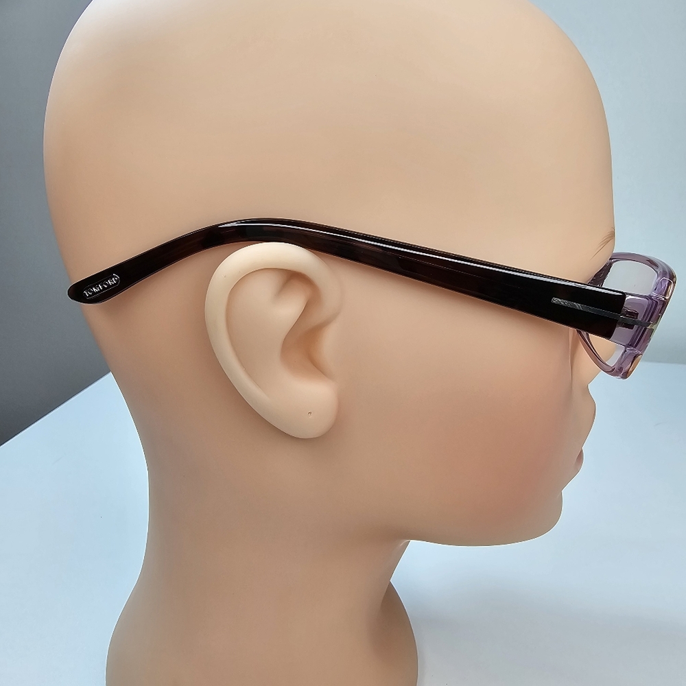 TOM FORD 53 mm women's lavender tortoise rectangle‎ eyeglasses - Picture 7 of 15
